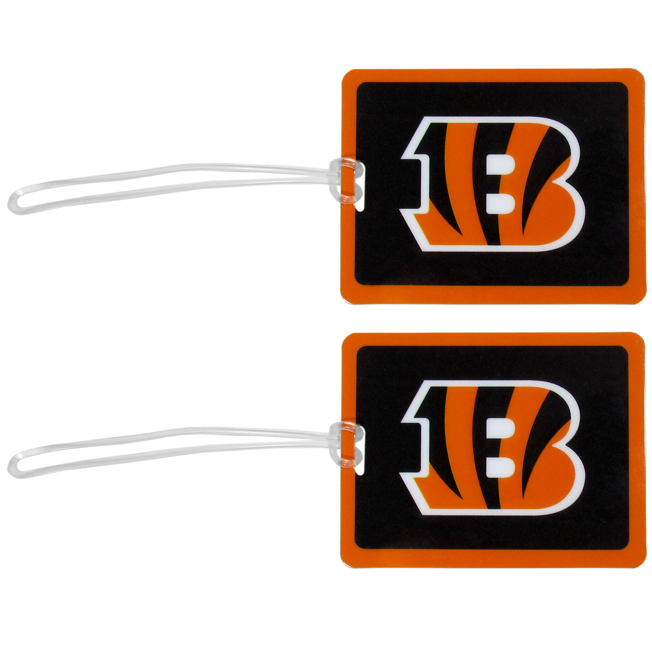 Cincinnati Bengals Vinyl Luggage Tag, 2pk    