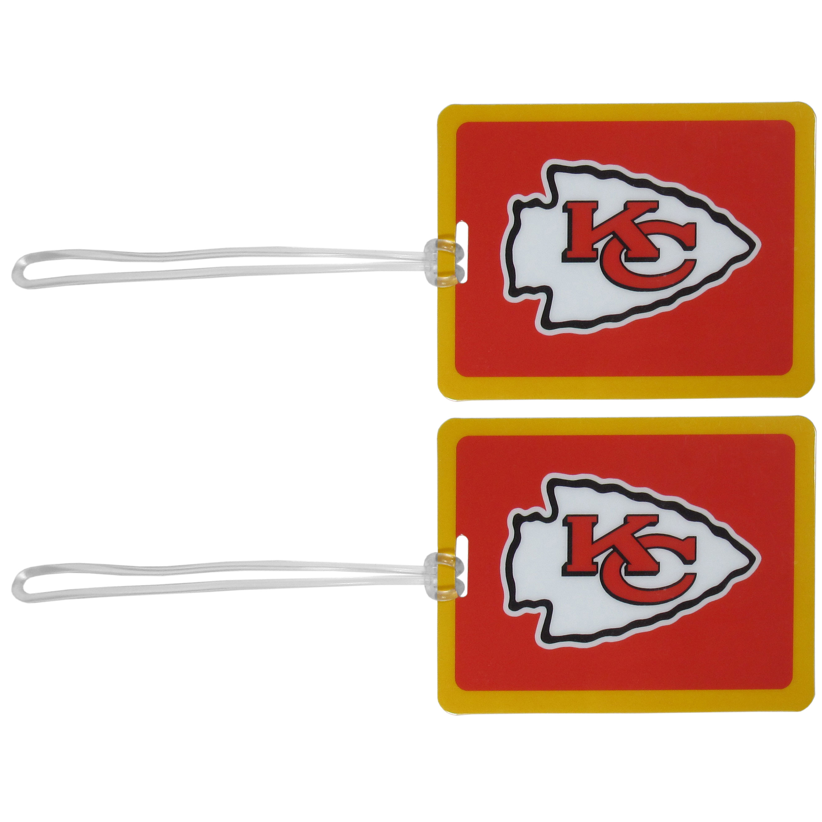 Kansas City Chiefs Vinyl Luggage Tag, 2pk    