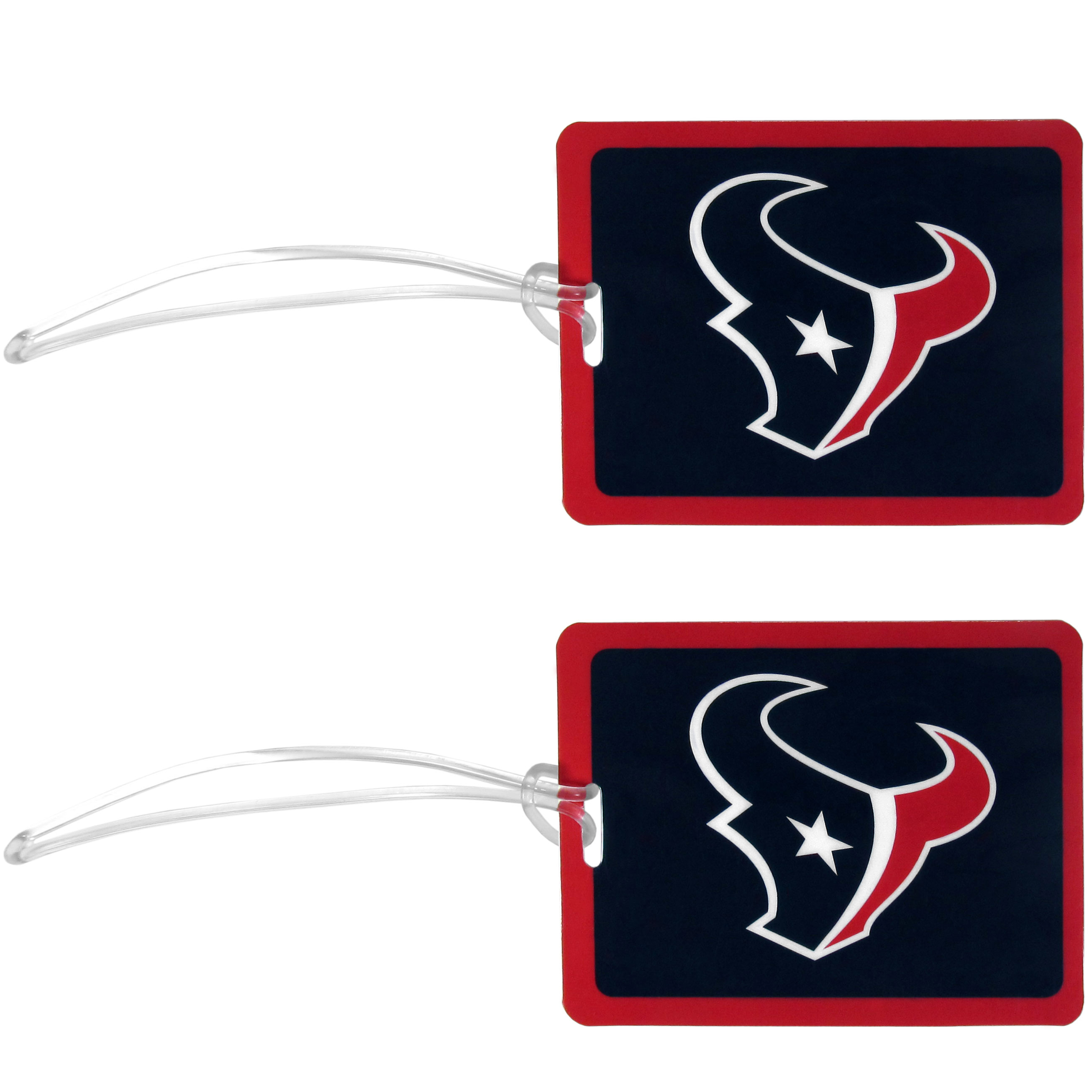 Houston Texans Vinyl Luggage Tag, 2pk    