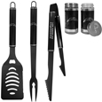 Los Angeles Chargers 3pc Black BBQ Tools w/Shakers