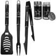 Dallas Cowboys 3pc Black BBQ Tools w/Shakers