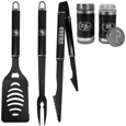 San Francisco 49ers 3pc Black BBQ Tools w/Shakers