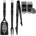 Seattle Seahawks 3pc Black BBQ Tools w/Shakers