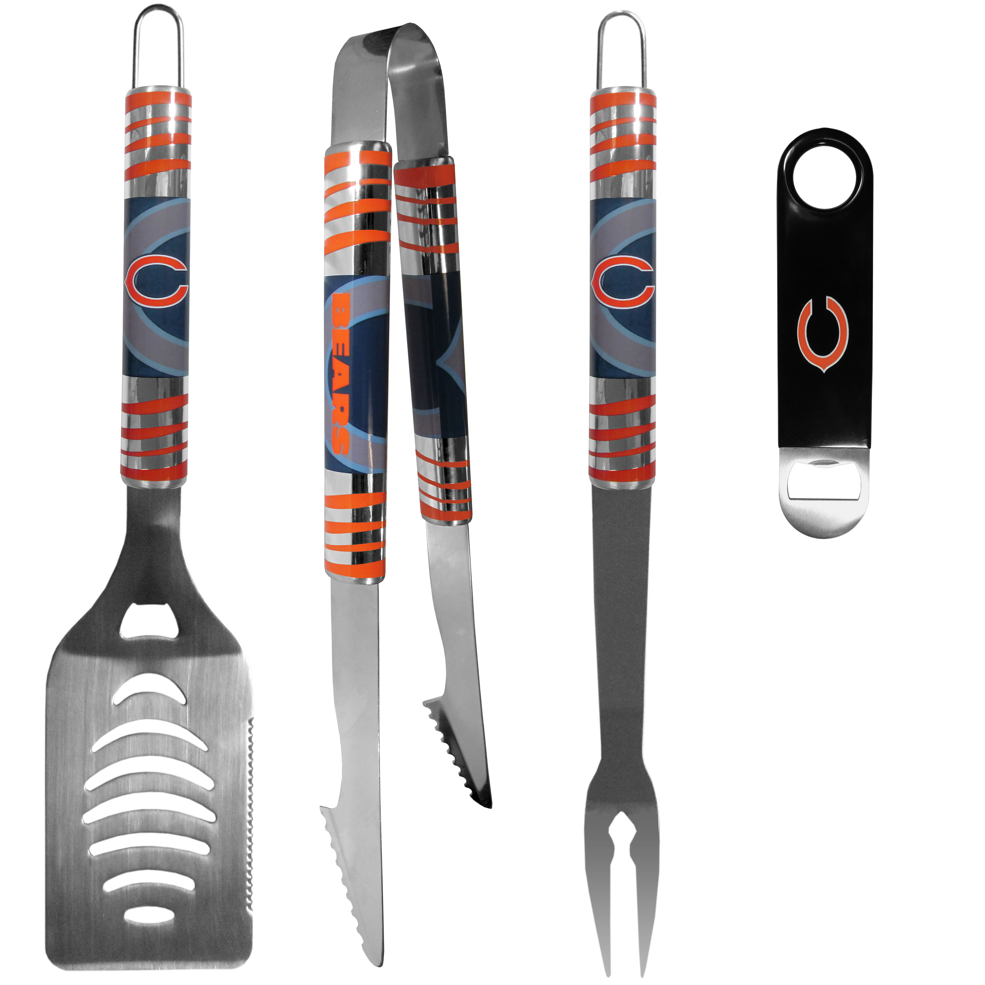 Chicago Bears 3 pc BBQ Set and Bottle Opener    