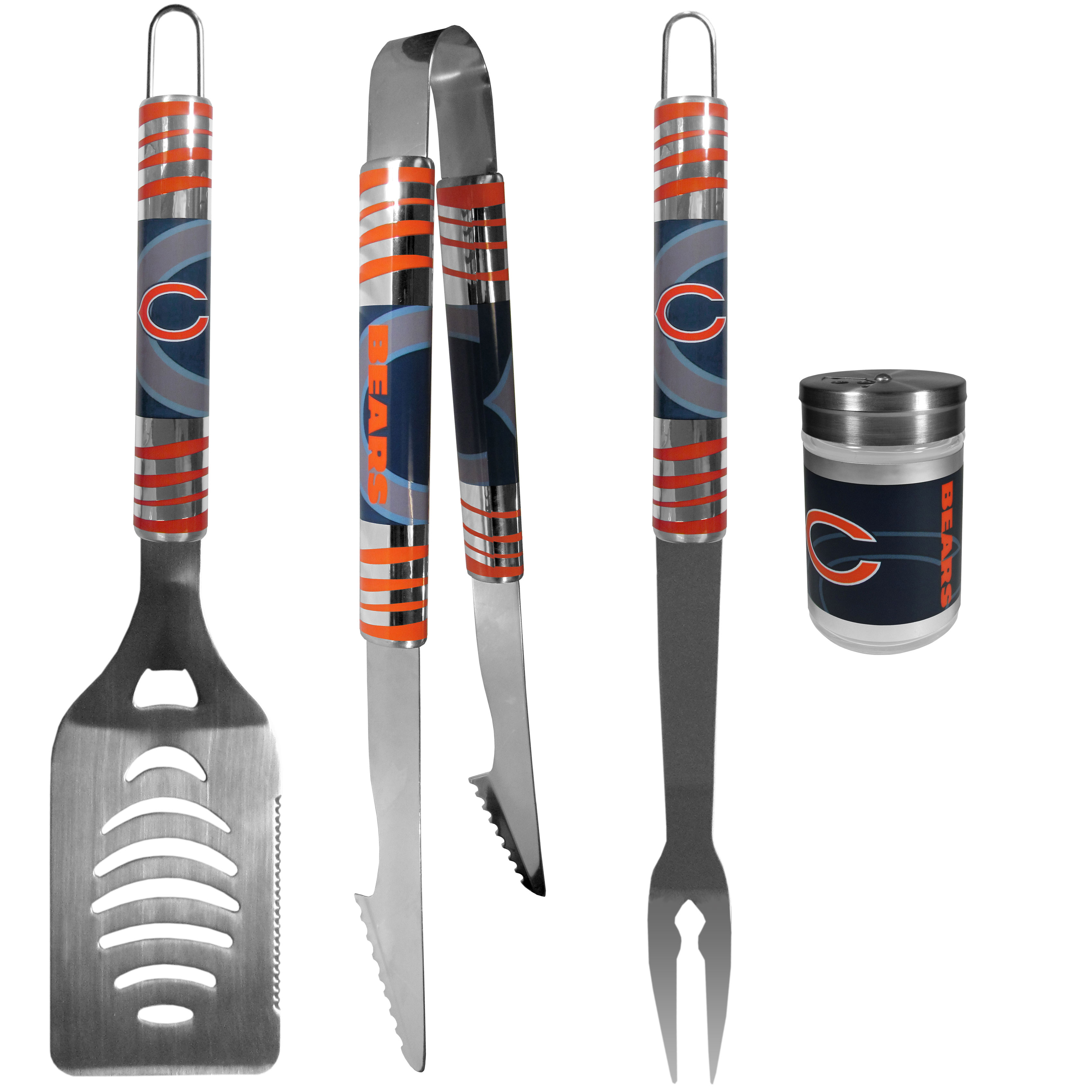 Chicago Bears 3 pc Tailgater BBQ Set and Season Shaker    