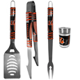 Cincinnati Bengals 3 pc Tailgater BBQ Set and Season Shaker