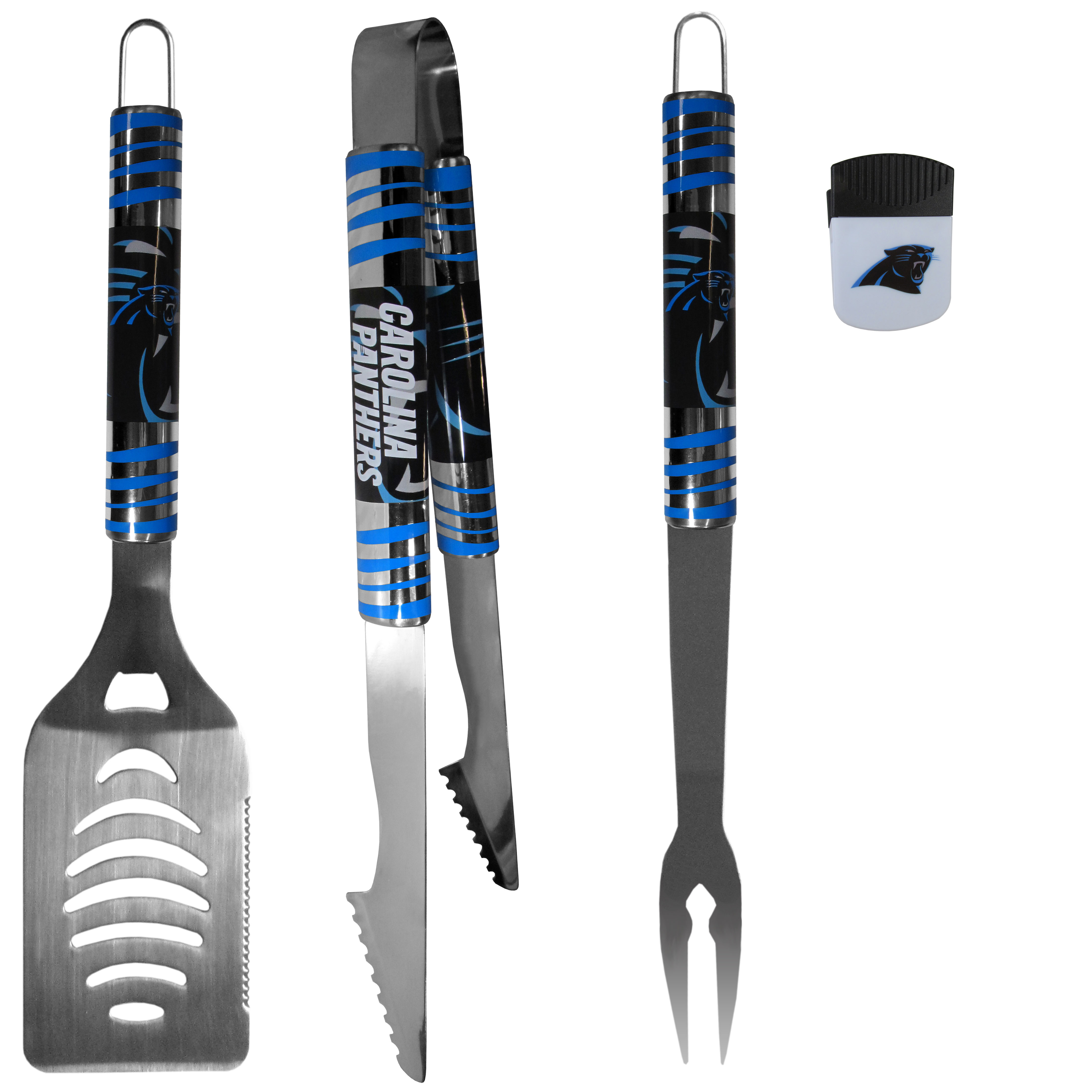 Carolina Panthers 3 pc BBQ Set and Chip Clip    