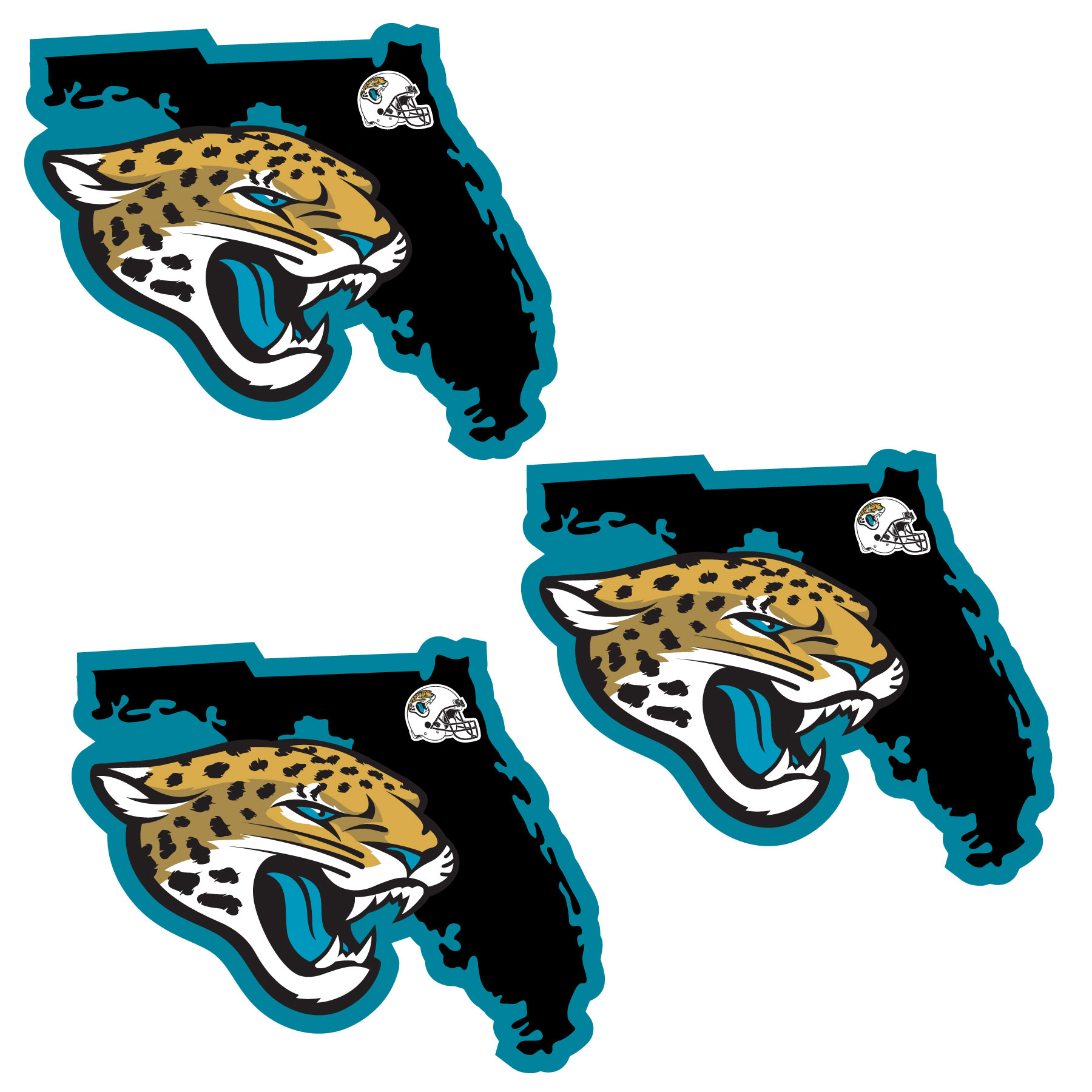 Jacksonville Jaguars Home State Decal, 3pk    