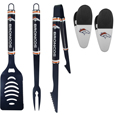 Denver Broncos 3 pc Logo BBQ Tools w/Chip Clips