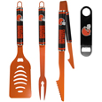 Cleveland Browns 3 pc Logo BBQ Tools w/Bottle Opener