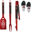 Tampa Bay Buccaneers 3 pc Logo BBQ Tools w/Chip Clips
