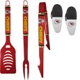 Kansas City Chiefs 3 pc Logo BBQ Tools w/Chip Clips