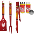 Kansas City Chiefs 3 pc Logo BBQ Tools w/