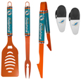 Miami Dolphins 3 pc Logo BBQ Tools w/Chip Clips