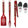 San Francisco 49ers 3 pc Logo BBQ Tools w/Chip Clips
