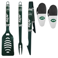 New York Jets 3 pc Logo BBQ Tools w/Chip Clips