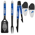 Detroit Lions 3 pc Logo BBQ Tools w/Chip Clips