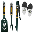 Green Bay Packers 3 pc Logo BBQ Tools w/Chip Clips