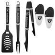 Las Vegas Raiders 3 pc Logo BBQ Tools w/Chip Clips