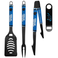 Carolina Panthers 3 pc Logo BBQ Tools w/Bottle Opener