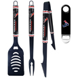 Houston Texans 3 pc Logo BBQ Tools w/Bottle Opener
