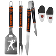 Chicago Bears 3 pc Steel Logo BBQ Tools w/Chip Clips