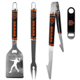 Chicago Bears 3 pc Steel Logo BBQ Tools w/Bottle Opener