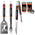 Cincinnati Bengals 3 pc Steel Logo BBQ Tools w/Shakers