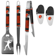 Cleveland Browns 3 pc Steel Logo BBQ Tools w/Chip Clips