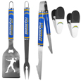 Los Angeles Chargers 3 pc Steel Logo BBQ Tools w/Chip Clips