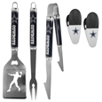 Dallas Cowboys 3 pc Steel Logo BBQ Tools w/Chip Clips