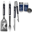 Dallas Cowboys 3 pc Steel Logo BBQ Tools w/Shakers