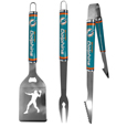 Miami Dolphins 3 pc Steel BBQ Tool Set