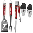 Atlanta Falcons 3 pc Steel Logo BBQ Tools w/Chip Clips