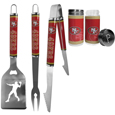 San Francisco 49ers 3 pc Steel Logo BBQ Tools w/Shakers