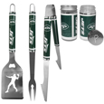 New York Jets 3 pc Steel Logo BBQ Tools w/Shakers