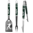 New York Jets 3 pc Steel BBQ Tool Set