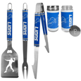 Detroit Lions 3 pc Steel Logo BBQ Tools w/Shakers