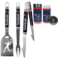 New England Patriots 3 pc Steel Logo BBQ Tools w/Shakers
