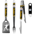 Pittsburgh Steelers 3 pc Steel Logo BBQ Tools w/Bottle Opener