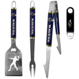 Baltimore Ravens 3 pc Steel Logo BBQ Tools w/Bottle Opener