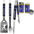 Baltimore Ravens 3 pc Steel Logo BBQ Tools w/Shakers