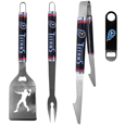 Tennessee Titans 3 pc Steel Logo BBQ Tools w/Bottle Opener