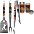 Cleveland Browns 3pc Tailgate BBQ Tools w/Shakers