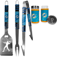 Miami Dolphins 3pc Tailgate BBQ Tools w/Shakers