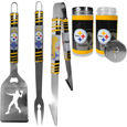 Pittsburgh Steelers 3pc Tailgate BBQ Tools w/Shakers