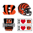 Cincinnati Bengals 5 pack of 4 inch Decals