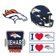 Denver Broncos 5 pack of 4 inch Decals