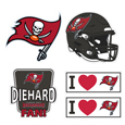 Tampa Bay Buccaneers 5 pack of 4 inch Decals