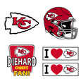 Kansas City Chiefs 5 pack of 4 inch Decals